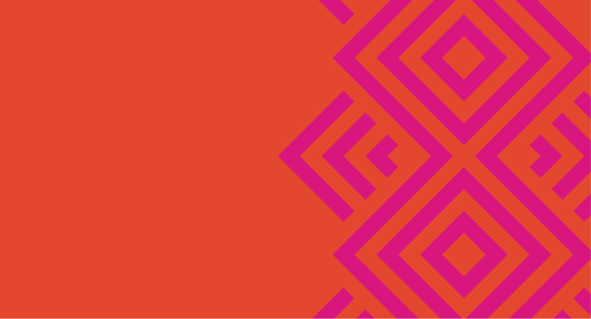 Grafismo geométrico coral e magenta