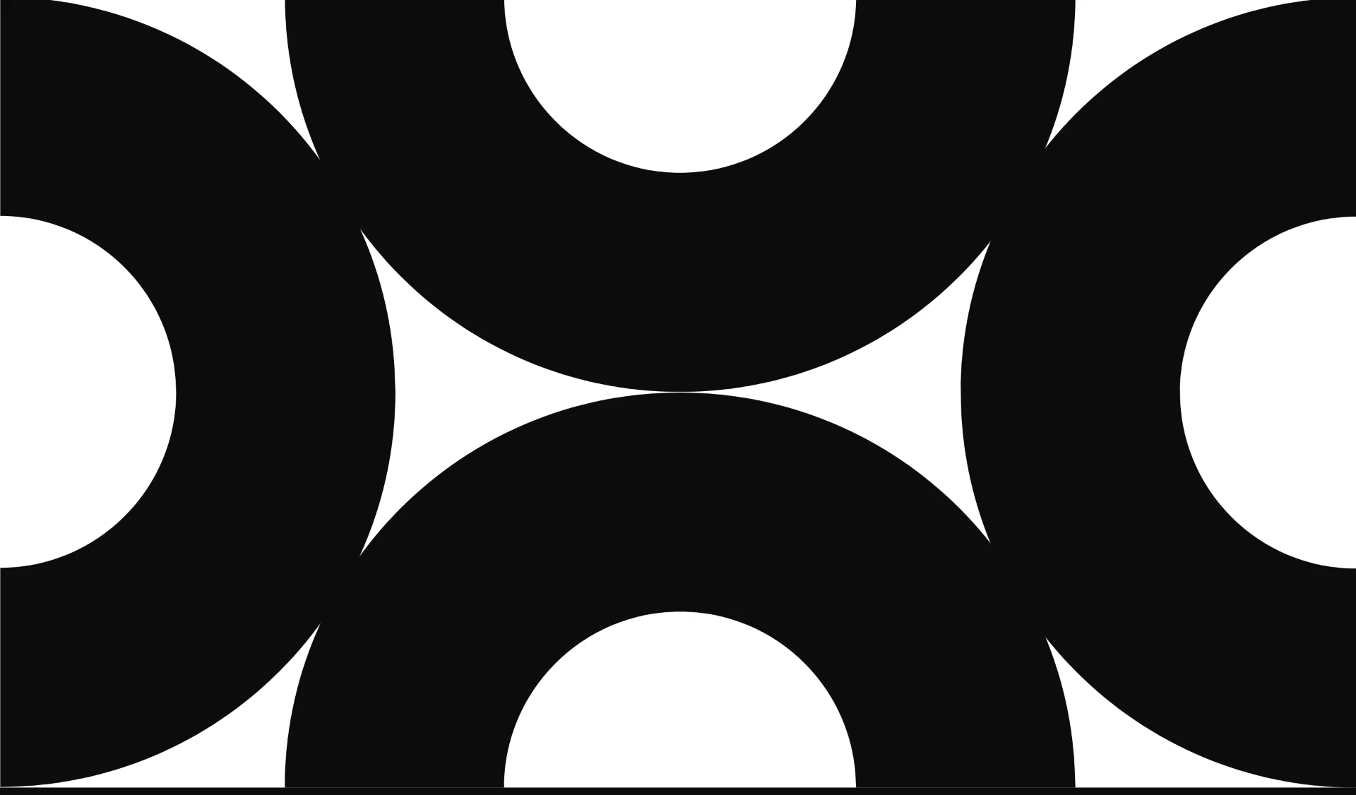 Padrão de círculos OCA em preto e branco